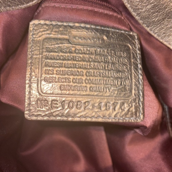 Coach Madison Maggie Mia shoulder bag  satchel  silver bronze metallic excellent - Picture 17 of 17